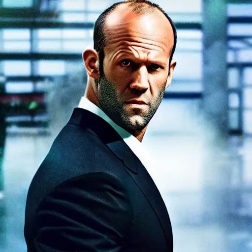 Image similar to jason statham as anime character, kyoto animation, magical