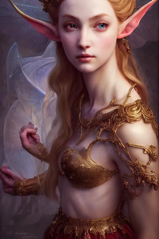 Image similar to a masterpiece ultrarealistic ultradetailed portrait of a very beautiful elf fairy, baroque renaissance. medium shot, intricate, elegant, by stanley artgerm lau, wlop, rossdraws, james jean, andrei riabovitchev, marc simonetti, light by julie bell, porcelain skin. global illumination. vfx