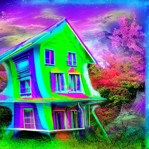 Image similar to psychadelic house