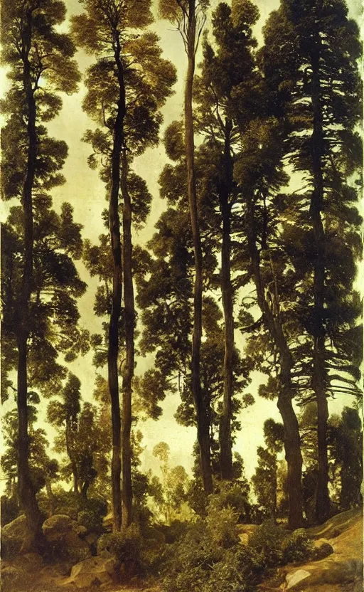 Image similar to atlas textures of trees, white background eugene von guerard, ivan shishkin, john singer sargent