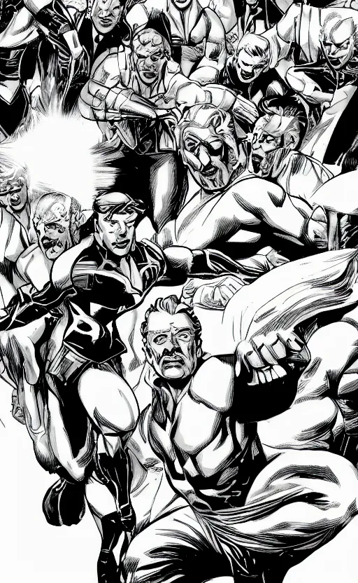 Prompt: A picture of Stalin in X-MEN comic, by Chris Camelot, in 1996, Comic Style, fullHD, trending on artstation, raw