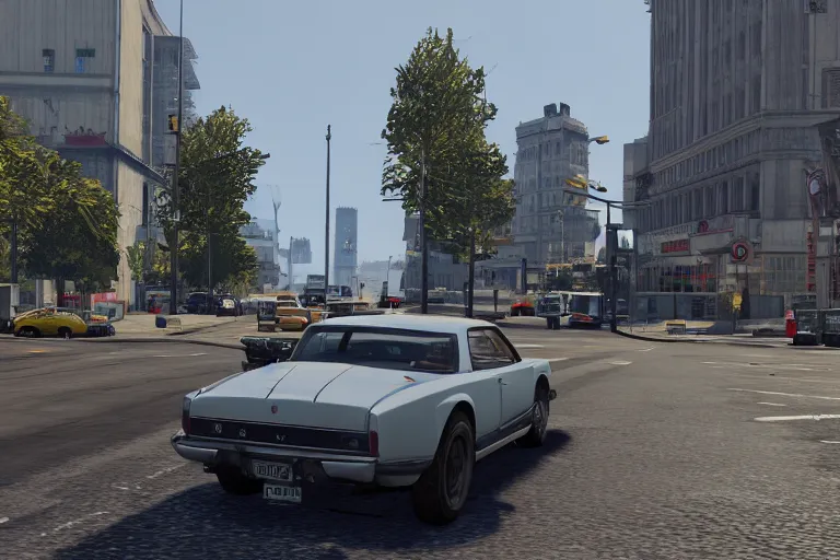 Image similar to screenshot of Grand Theft Auto 9: Brussels, for ps5, Highly Detailed, Unreal engine 5, HD, 8k, GTX 3090