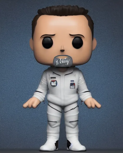 Image similar to full body 3d render of funko pop elon musk as a funko pop, studio lighting, white background, blender, trending on artstation, 8k, highly detailed