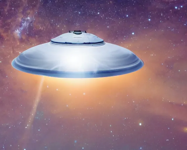 Prompt: Clear photograph of a UFO up close