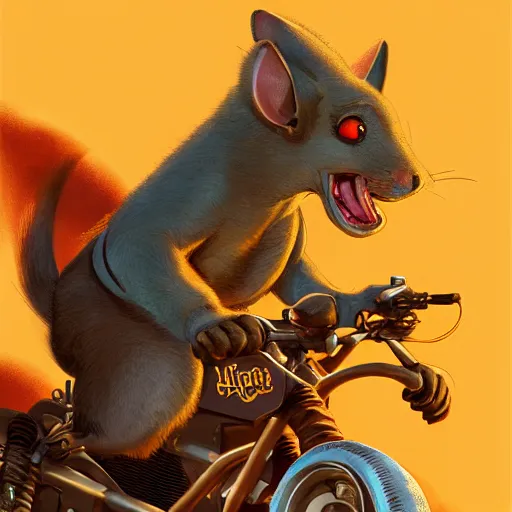 Image similar to portrait of biker mice from mars, backlighting, golden hour, contrast, detailed, focus, digital painting, concept art, illustration, artstation, art steven stahlberg and goya