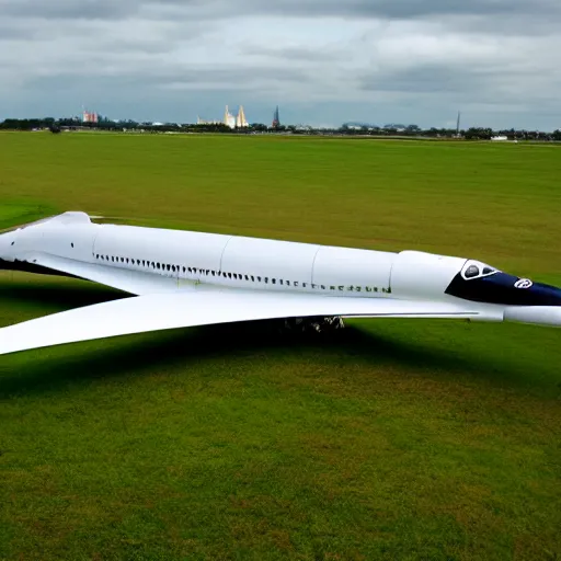 Image similar to concorde with anime face