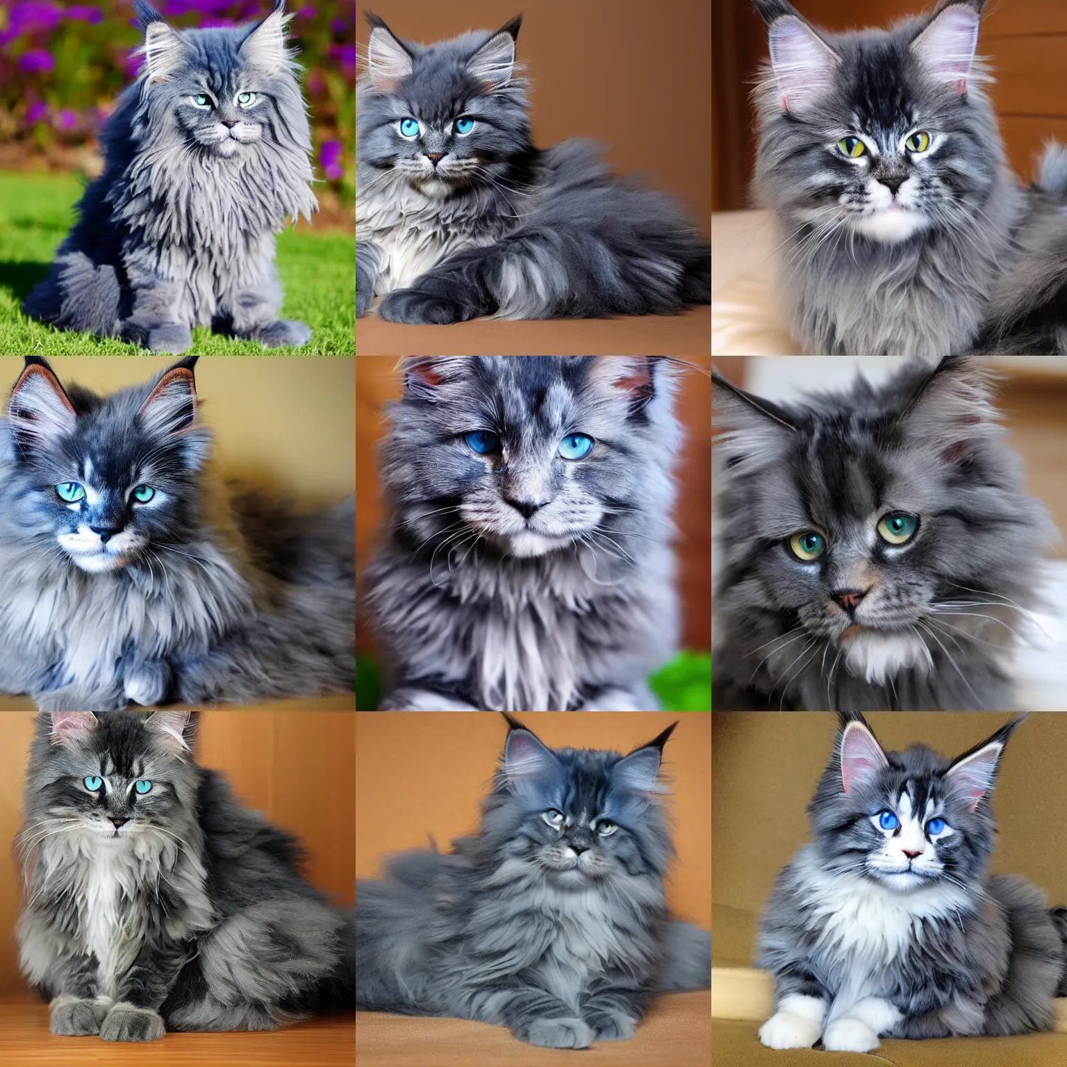 Prompt: blue main coon