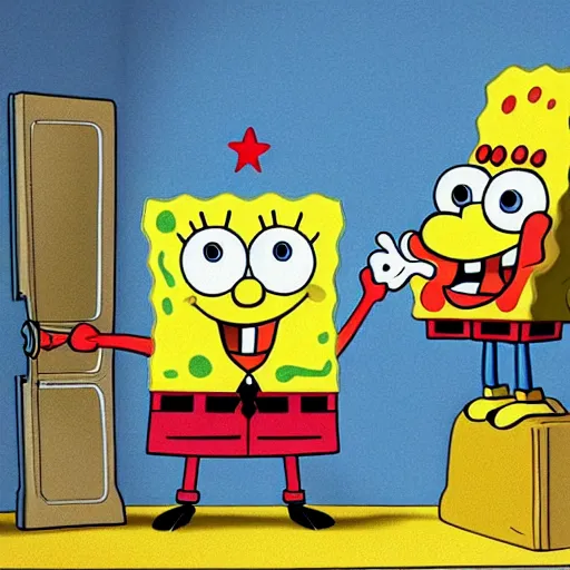 Prompt: SpongeBob being inaugurated as president. Photorealism.