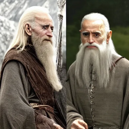 Joe Biden as Saruman from Lord of the Rings, photo, | Stable Diffusion ...