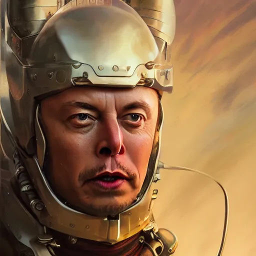 Image similar to a portrait of Elon Musk as a barbarian, detailed, centered, digital painting, artstation, concept art, donato giancola, Joseph Christian Leyendecker, WLOP, Boris Vallejo, Breathtaking, 8k resolution, extremely detailed, beautiful, establishing shot, artistic, hyperrealistic, octane render