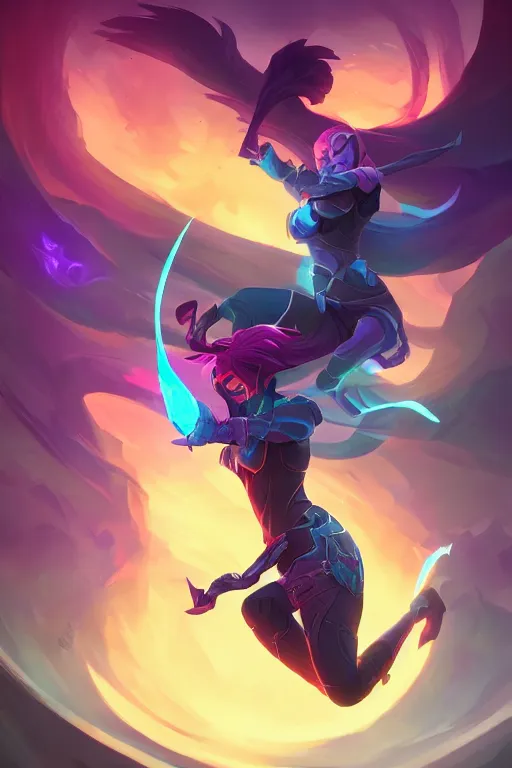 Prompt: jax league of legends wild rift hero champions arcane magic digital painting bioluminance alena aenami artworks in 4 k design by lois van baarle by sung choi by john kirby artgerm style pascal blanche and magali villeneuve mage fighter assassin