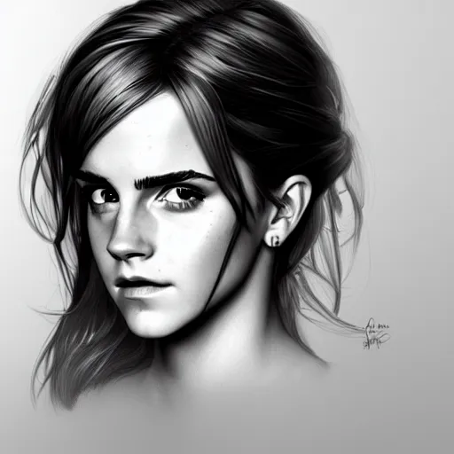 Image similar to Portrait emma watson, D&D, fantasy, intricate, highly detailed, digital painting, trending on artstation, sharp focus, illustration, style of Stanley Artgerm