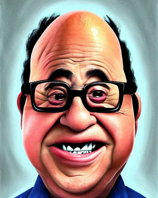 Image similar to painting portrait of danny devito as an egg, cartoon, warm lighting, danny devito has an egg body, movie poster, illustration by bartek fedyczak, erak note, tooth wu, neil richards, kan liu, siwoo kim, jisu choe, trending on art station