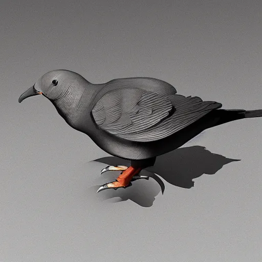 Prompt: armored bird, 3d.4d, realsitic, photorealistic