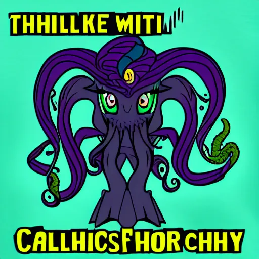 Image similar to cthulhu meets my little pony