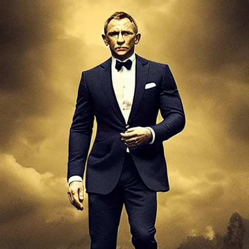 Image similar to daniel craig as an apple