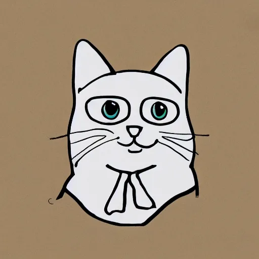 Image similar to outline cat doodle simple cute