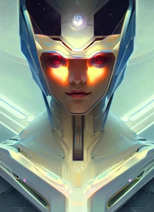 Prompt: symmetry, hi - tech robot in a spaceship intricate, elegant, highly detailed, digital painting, artstation, concept art, smooth, sharp focus, illustration, art by artgerm and greg rutkowski and alphonse mucha