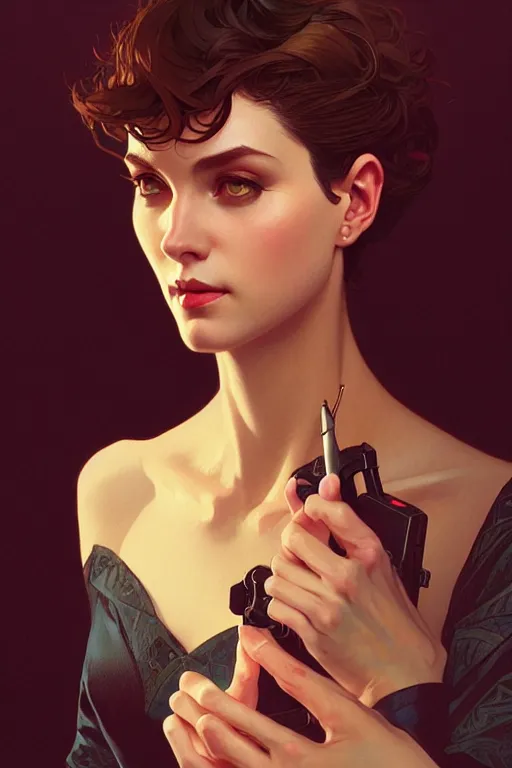 Prompt: a portrait of selina kyle, fantasy, sharp focus, intricate, elegant, digital painting, artstation, matte, highly detailed, concept art, illustration, ambient lighting, art by ilya kuvshinov, artgerm, alphonse mucha, and greg rutkowski