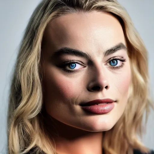 Image similar to margot robbie portrait, 8k resolution