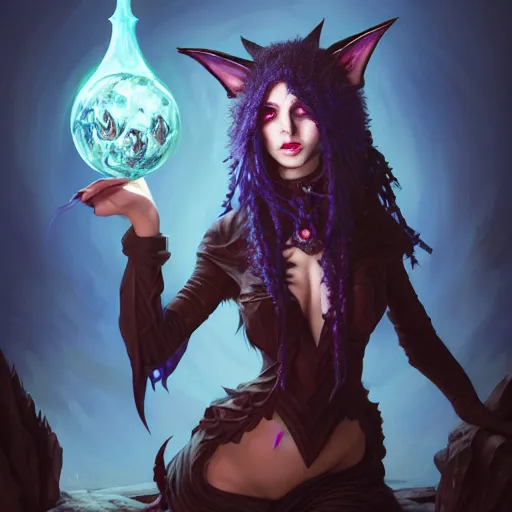 Prompt: Oil Painting of Cat Sorceress, Anthropomorphized, evil, magic the gathering artwork, horror, D&D, fantasy, cinematic lighting, centered, symmetrical, highly detailed, digital painting, artstation, concept art, smooth, sharp focus, illustration, volumetric lighting, epic Composition, 8k, art by Akihiko Yoshida and Greg Rutkowski and Craig Mullins, oil painting, cgsociety