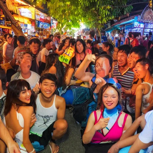 Image similar to Khao San Road backpacker party