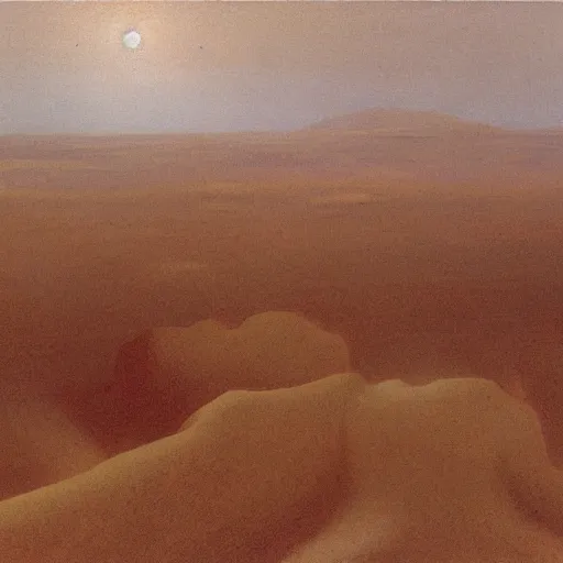 Image similar to a painting of a desert with a lot of sand, a matte painting by Beksinski, featured on cg society, surrealism, apocalypse landscape, matte painting, apocalypse art