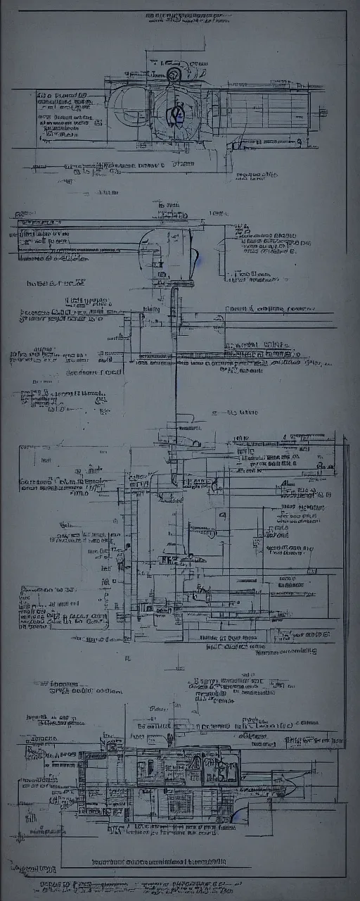 Prompt: blueprints for a time machine, extremely detailed, realistic information, legible text, clear type