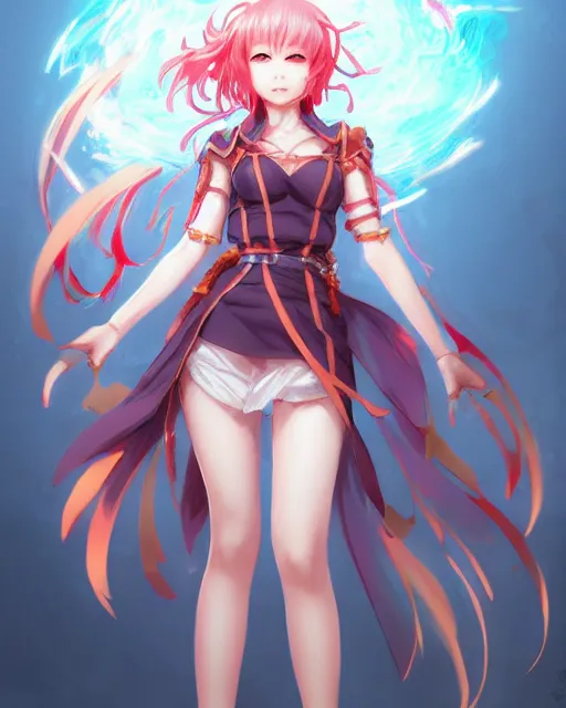 Prompt: character concept art of an anime goddess of awesome explosions | | cute - fine - face, pretty face, realistic shaded perfect face, fine details by stanley artgerm lau, wlop, rossdraws, james jean, andrei riabovitchev, marc simonetti, and sakimichan, tranding on artstation