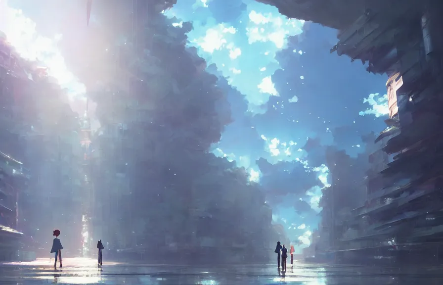 Prompt: makoto shinkai concept art of the spork dimension, key visual, ambient lighting, highly detailed, digital painting, artstation, concept art, sharp focus, by makoto shinkai and akihiko yoshida and hidari and wlop and greg rutkowski