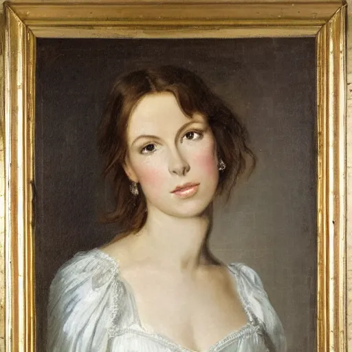 Prompt: portrait of kate beckinsale, fontainebleau school