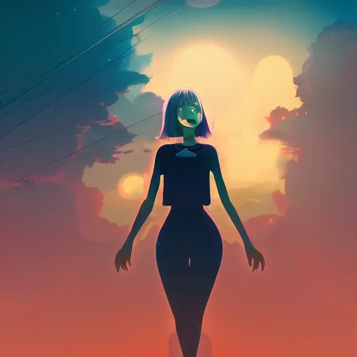 Image similar to euphoric art music album cover, makoto shinkai, ilya kuvshinov, lois van baarle, rossdraws | afrofuturism