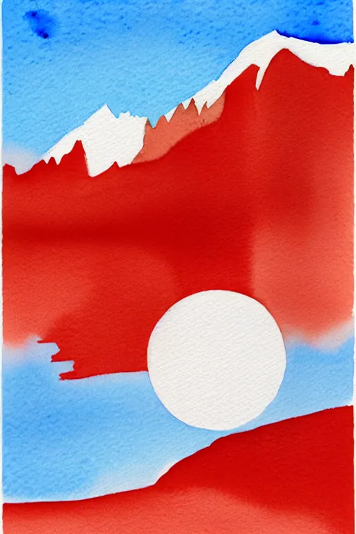 Image similar to minimalist watercolor art of switzerland, illustration, vector art