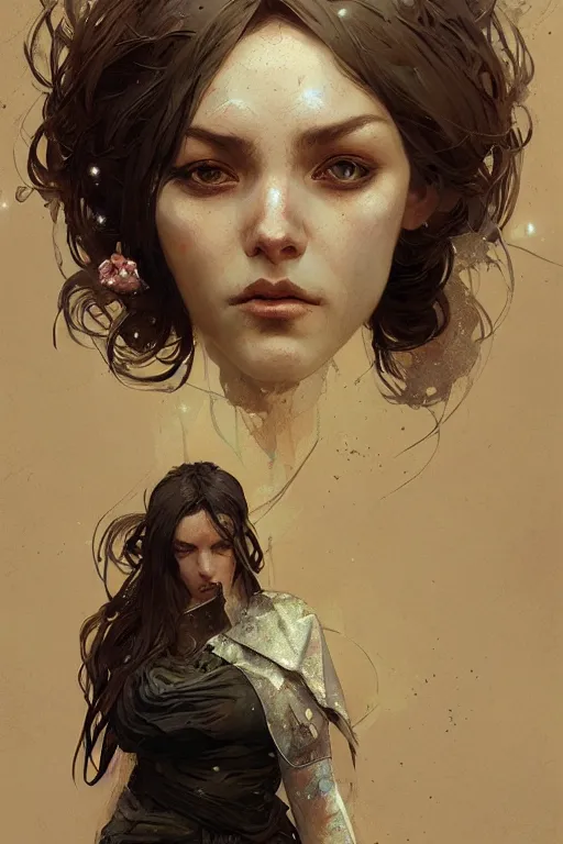 Image similar to A full portrait of a beautiful post apocalyptic offworld dream stealer, intricate, elegant, highly detailed, digital painting, artstation, concept art, smooth, sharp focus, illustration, art by Krenz Cushart and Artem Demura and alphonse mucha