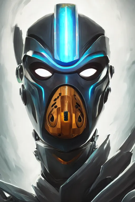 Image similar to epic mask helmet robot ninja portrait stylized as fornite style game design fanart by concept artist gervasio canda, behance hd by jesper ejsing, by rhads, makoto shinkai and lois van baarle, ilya kuvshinov, rossdraws global illumination radiating a glowing aura global illumination ray tracing hdr render in unreal engine 5