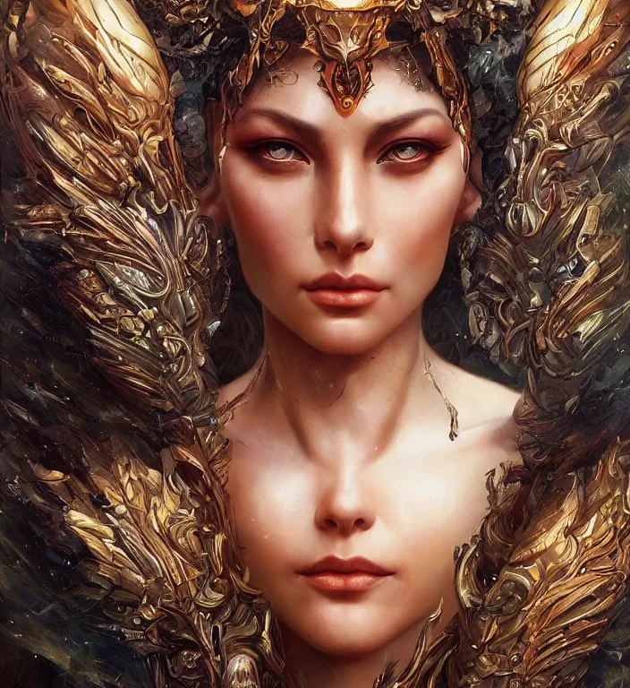 Prompt: unreal engine render + a goddess, smooth, coherent, high detailed, by Karol Bak, featured on artstation, instagram HD, unreal engine