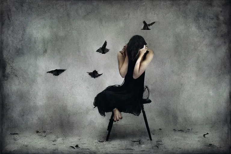 Image similar to when doves cry. big teardrops. photography by brooke shaden