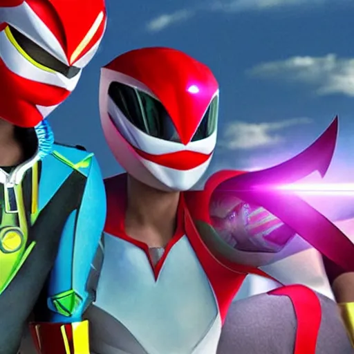 Image similar to The secret seventh power ranger, digital animation movie still photography from the show Power Rangers New Generation, Pixar studio