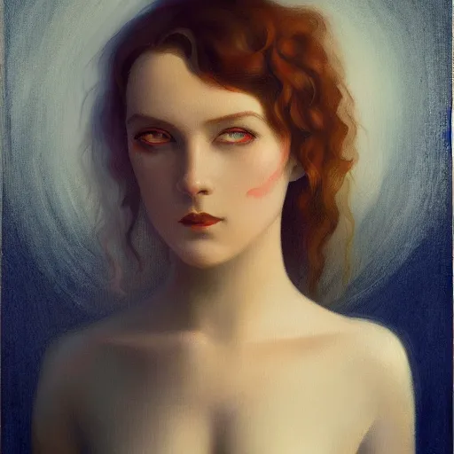 Image similar to a painting in the style of charlie bowater and in the style of alphonse osbert and in the style of charles dulac. smooth, sharp focus.