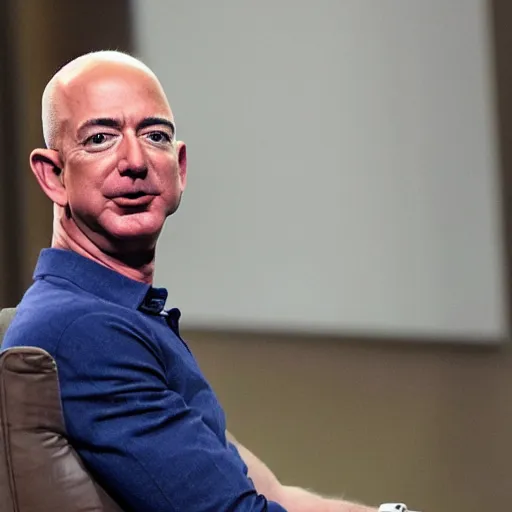 Image similar to photo of jeff bezos with beard and long hair