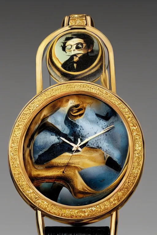 Image similar to a watch melting in the style of salvador dali