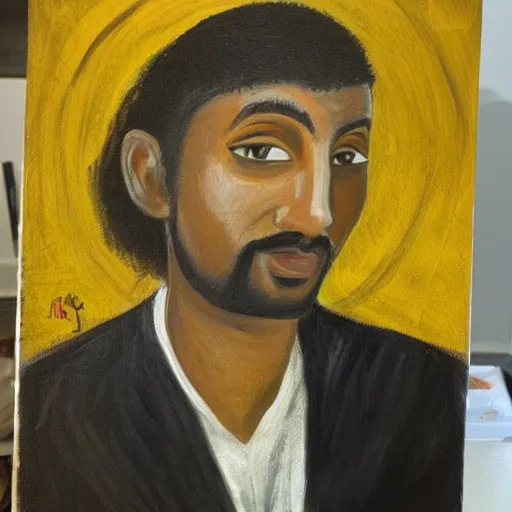 Prompt: painting of mohamed