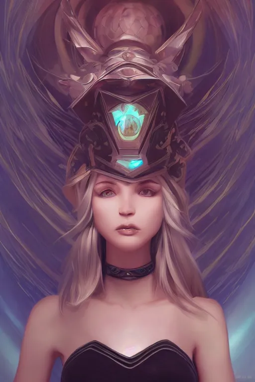 Prompt: YuGiOh, Black Magician Girl, digital painting, portrait, elegant, cinematic lighting, mysterious, highly detailed, artstation, concept art, illustration, smooth, sharp focus, editor's pickup, trending on artstation, trending on deviantart, alphonse mucha, WLOP