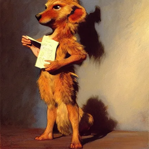 Image similar to a portrait of an animal wearing t shirt. highly detailed painting by gaston bussiere, craig mullins, j. c. leyendecker, furry