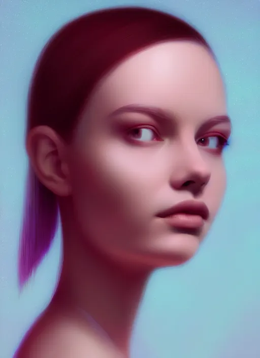 Image similar to a portrait of a pretty young lady by beeple