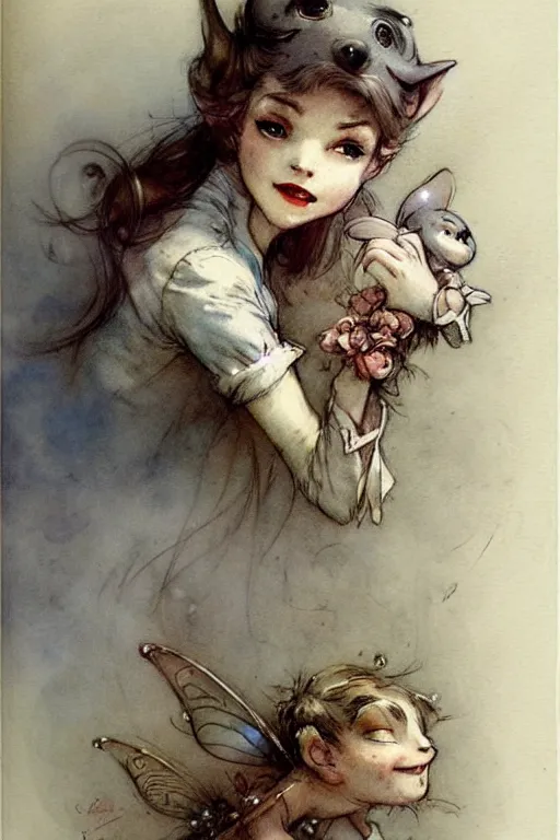Prompt: (((((1950s fairy tale modrd . muted colors.))))) by Jean-Baptiste Monge !!!!!!!!!!!!!!!!!!!!!!!!!!!