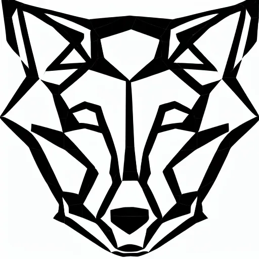 Prompt: logo featuring a fox's head as origami art with white eyes, white and orange colors, white background, Cut style, detailed