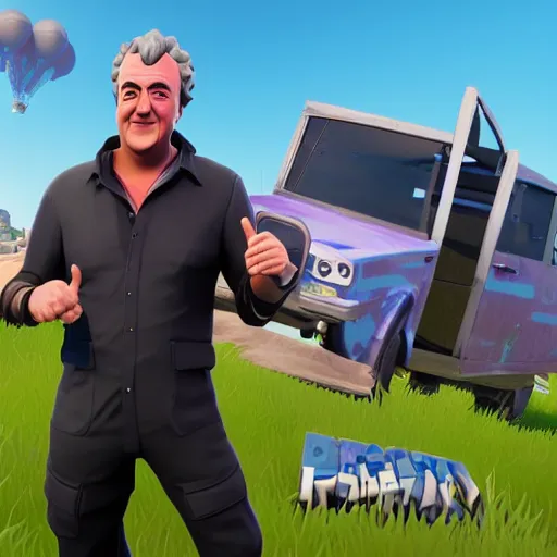 Prompt: jeremy clarkson 3 d model in fortnite