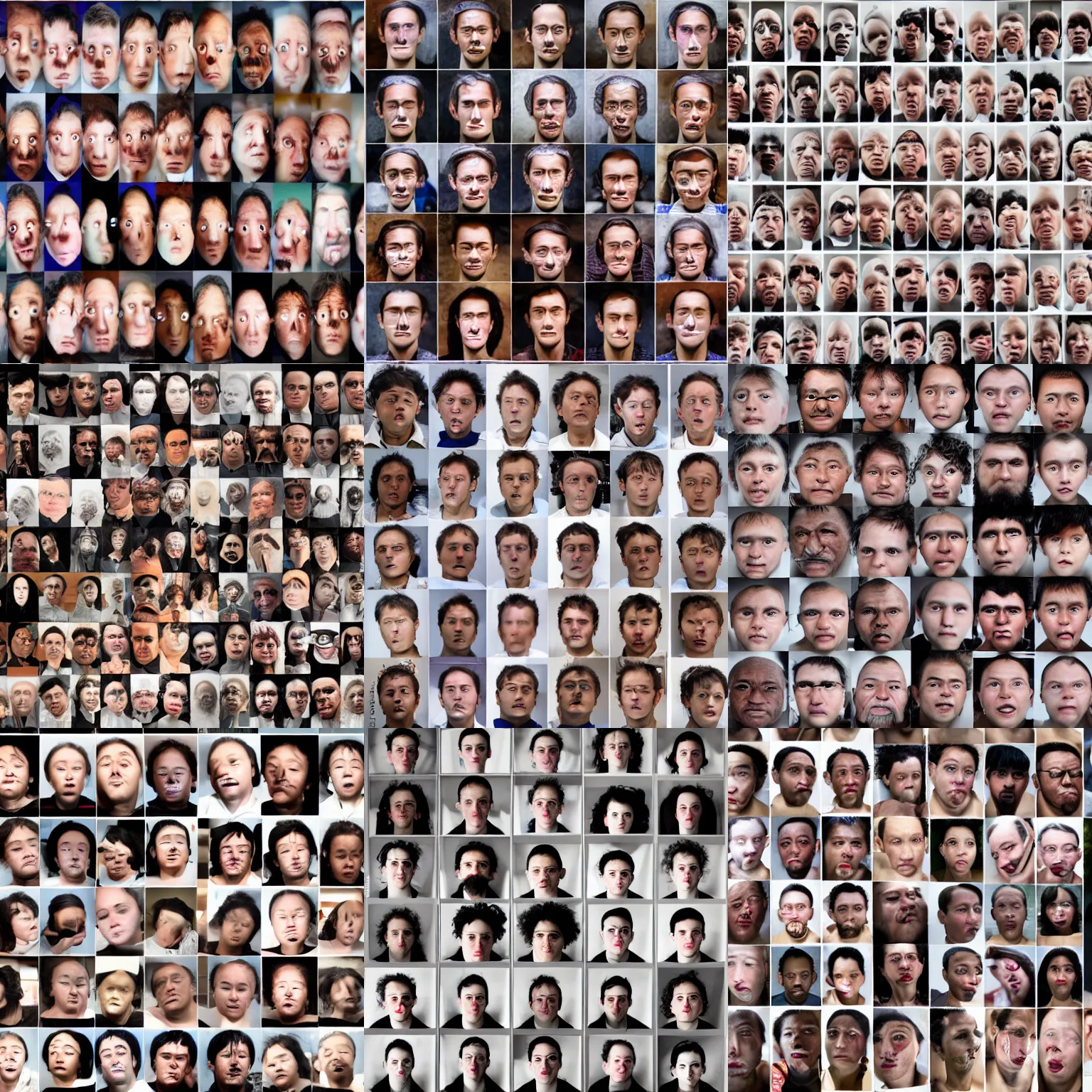 Prompt: Hundreds of faces, photograph