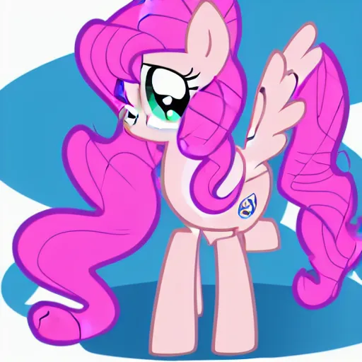 Image similar to Pinkie Pie, drawn by professional brony artist, vector graphics